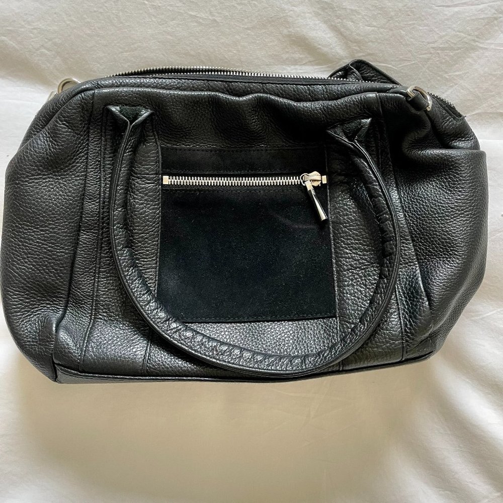 Opelle Pebbled Black Leather Little Liria Duffel SS18